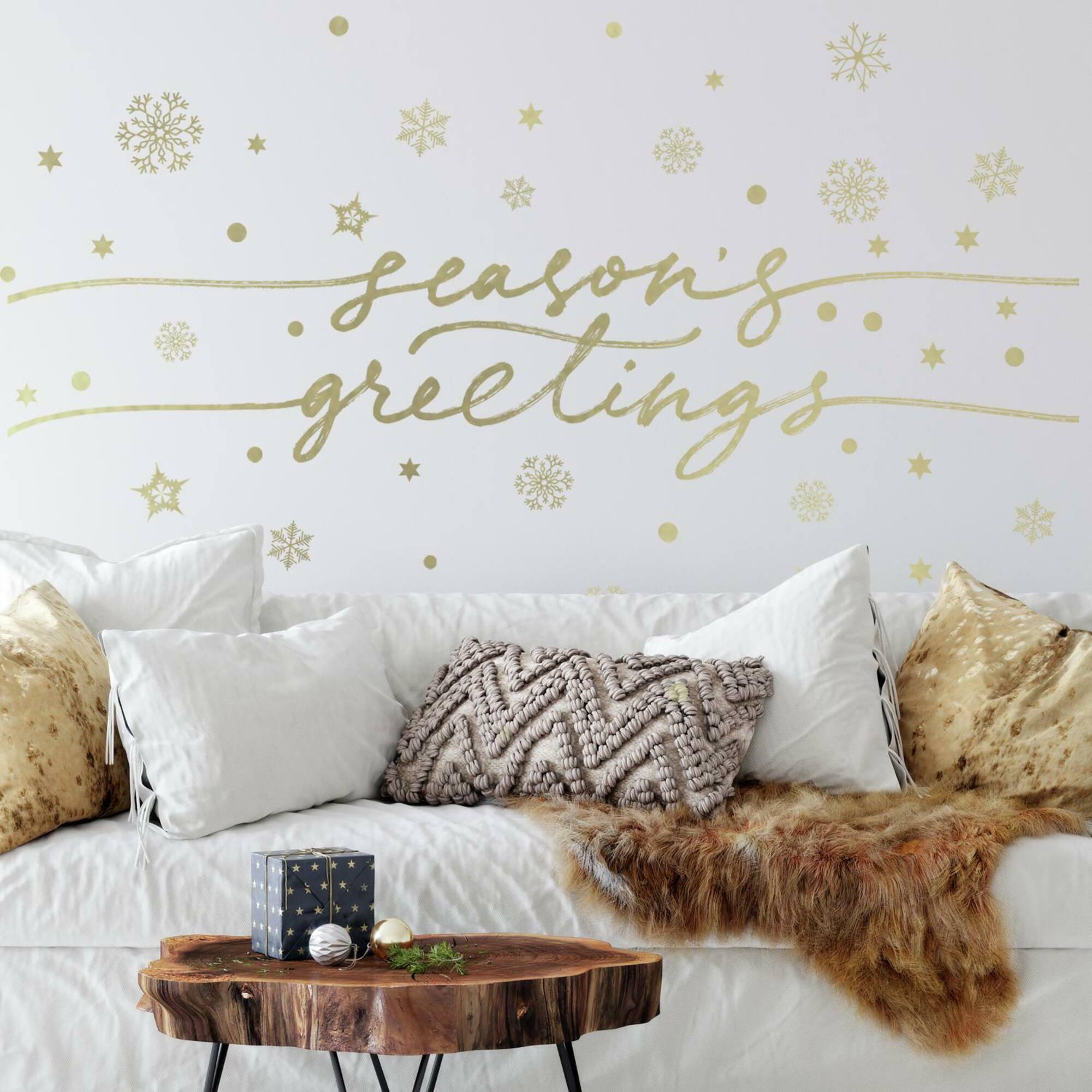 RoomMates Season's Greetings Peel and Stick Wall Decals